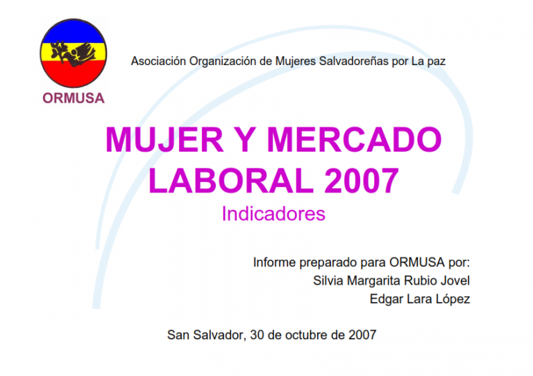 Mujer y Mercado Laboral 2016 Indicadores de Género en el mercado